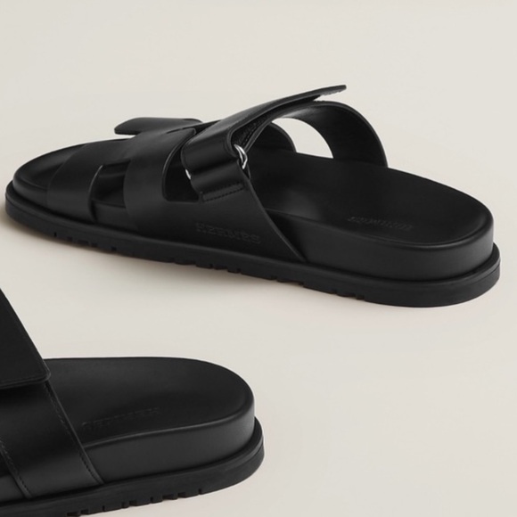 Authentic New Hermes H Leather Dad sandals - Picture 12 of 13